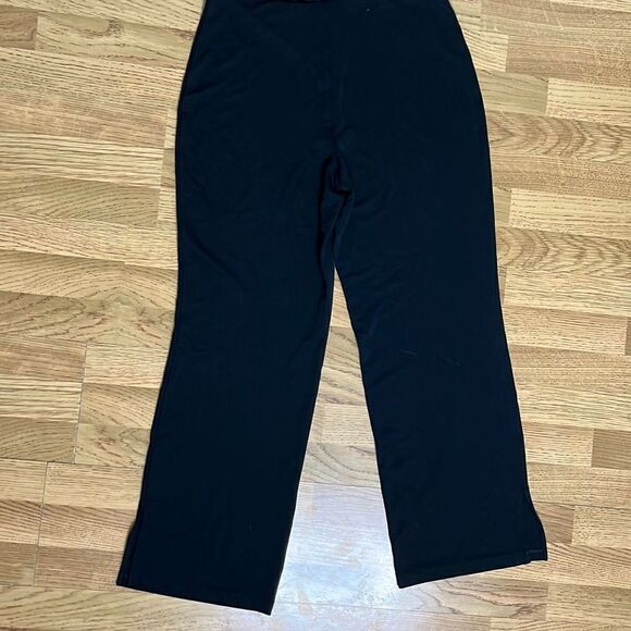 Black Label by Chico's Stretchable Wide Leg Pants Women's Legging Size Medium - Picture 8 of 10